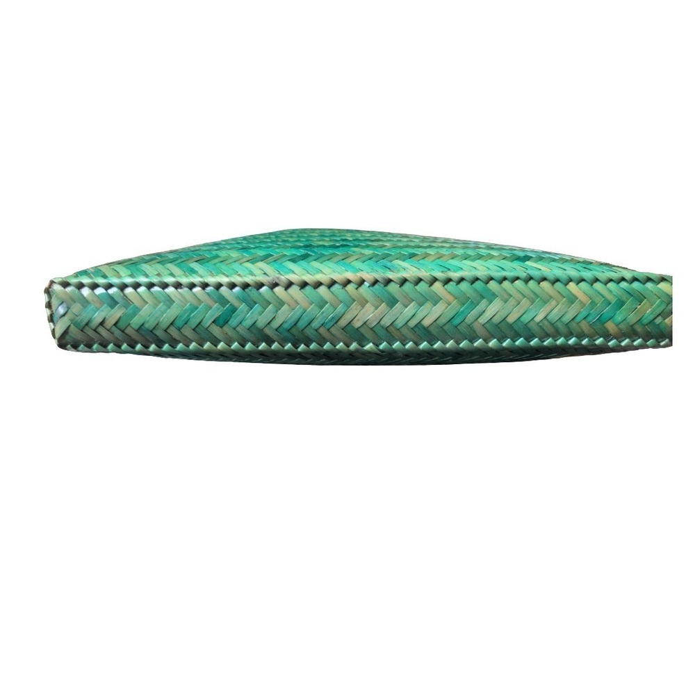 Vintage 1980s Vanessa Green Wicker Clutch With Wooden Bag Charm NWT - Picture 5 of 6